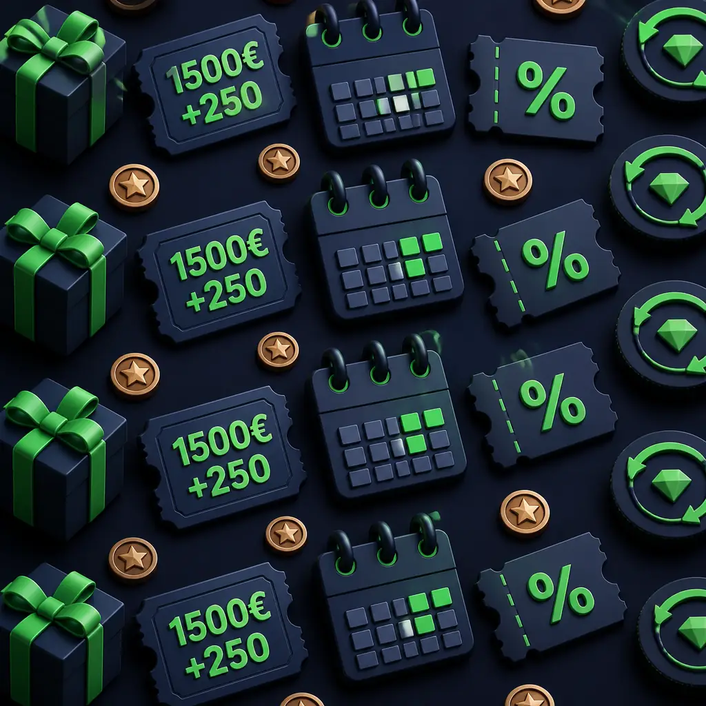 RockySpin Bonus: Willkommenspaket und Codes visual guide for RockySpin Casino